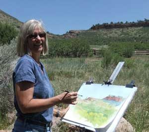 Enjoying plein air painting in my home in Colorado.