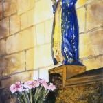 Madonna in Chartres, watercolor