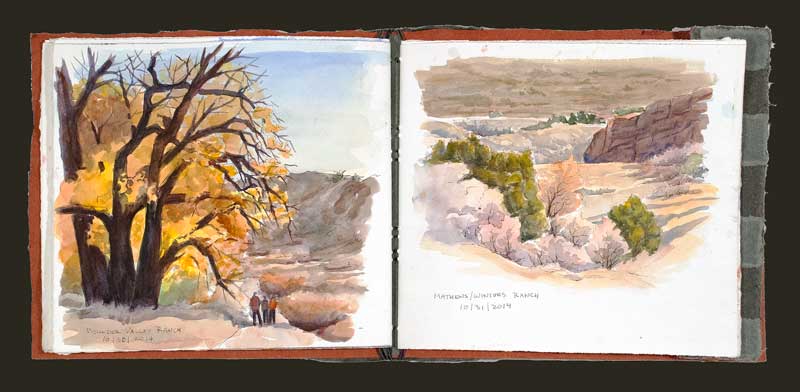 Plein Air Sketchbook, Boulder Valley Ranch and Matthews/Winters Park