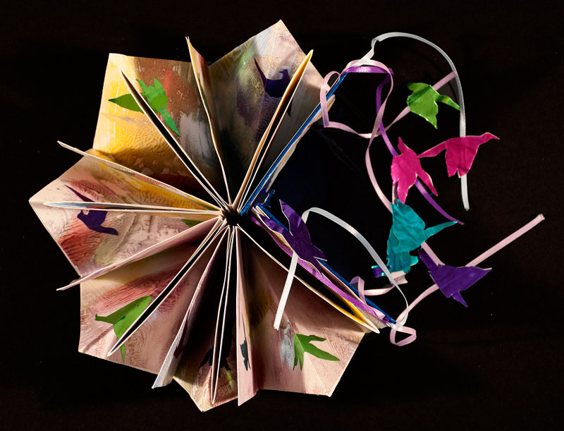 Quincunx, paper, ribbon