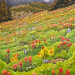 Vail Pass is a pen and ink with watercolor