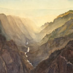 Black Canyon National Park is a pen and ink with watercolor